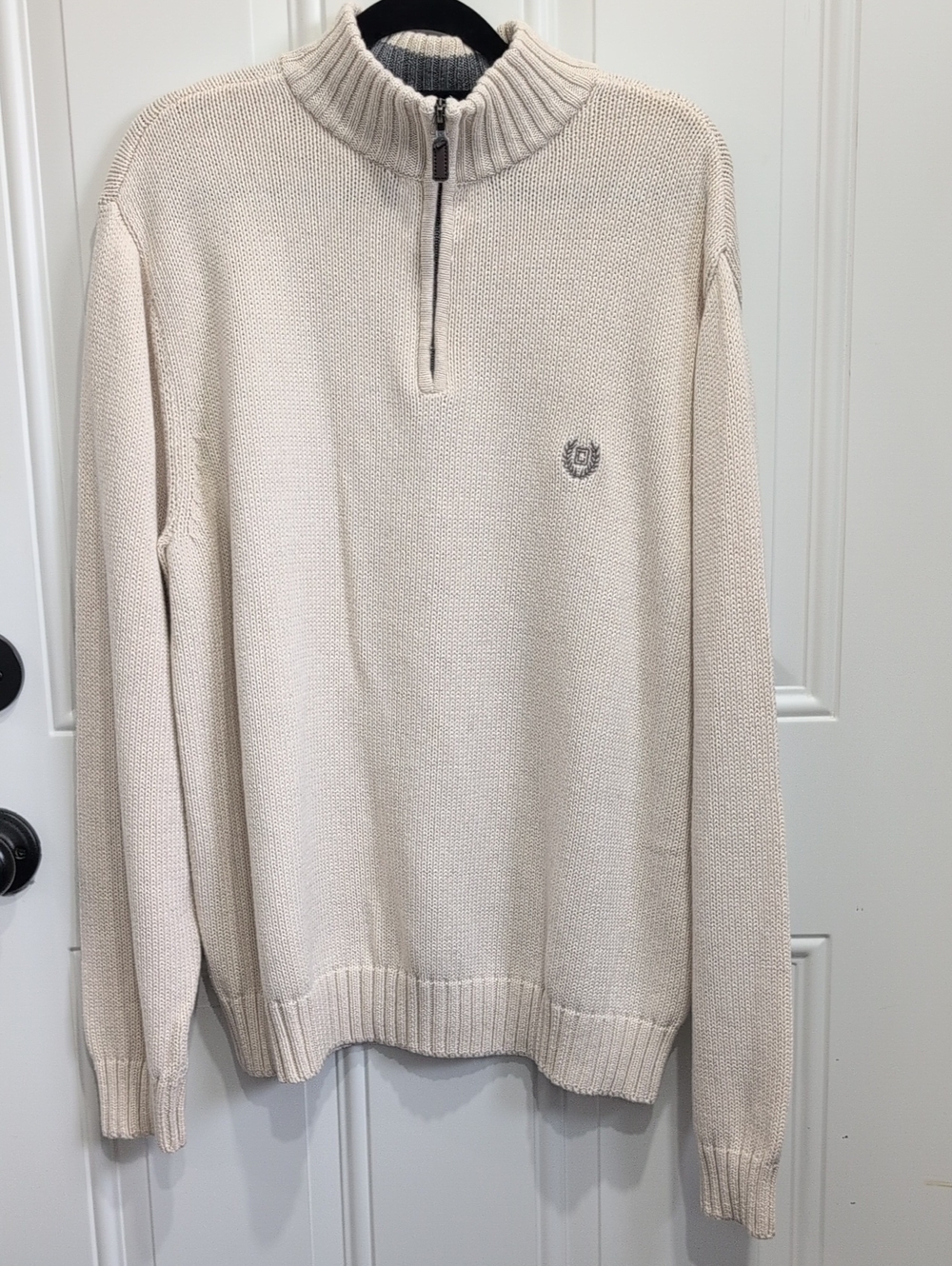 Chaps Men's Half-Zip Knit Sweater - Cream